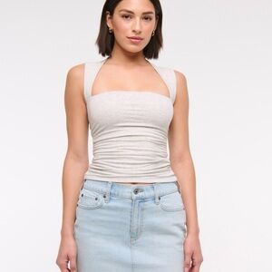 A&F Ava Top, Light Heather Gray
